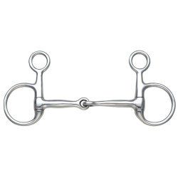 Einfach gebrochenes Baucher-Gebiss Shires Edelstahl
