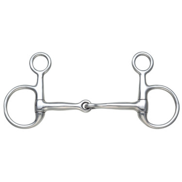 Einfach gebrochenes Baucher-Gebiss Shires Edelstahl