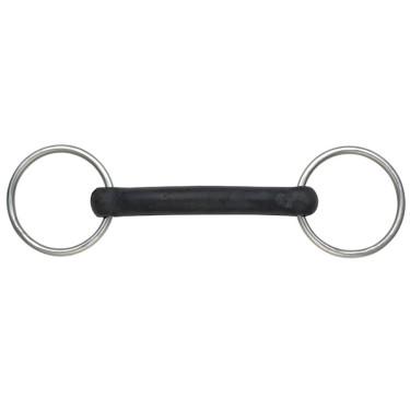 Reitgebiss aus Hartgummi – Shires, 21 mm, 65 mm Ringe