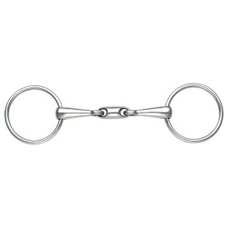 Doppelt gebrochenes Ringgebiss Shires Edelstahl