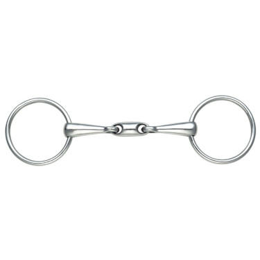 Doppelt gebrochenes Ringgebiss Shires Edelstahl