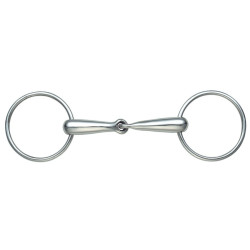 Einfachgebiss mit großen Ringen Shires Edelstahl