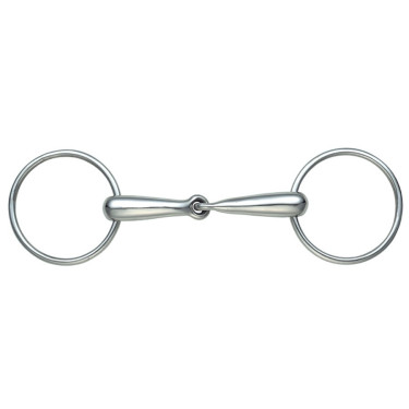 Einfachgebiss mit großen Ringen Shires Edelstahl Einfachgebiss mit großen Ringen Shires Edelstahl