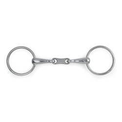 Ringgebiss mit doppeltem Bruch Shires Edelstahl