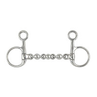 Shires Baucher Gebiss mit Kugeln Edelstahl
