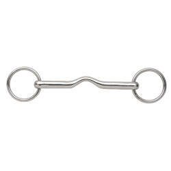 Shires einfach gebrochenes Ringtrense Edelstahl