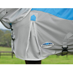 Weatherbeeta ComFiTec Dual Shield wasserdichte Fliegendecke mit abnehmbarem Halsteil Blau / Grau Weatherbeeta ComFiTec Dual Shield wasserdichte Fliegendecke mit abnehmbarem Halsteil Blau / Grau