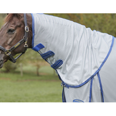 WeatherBeeta ComFiTec Airflow II Fliegendecke mit abnehmbarem Halsstück Grau / Blau / Grau WeatherBeeta ComFiTec Airflow II Fliegendecke mit abnehmbarem Halsstück Grau / Blau / Grau