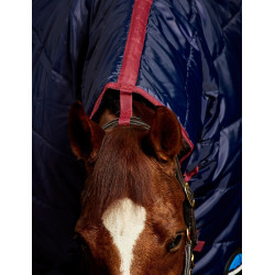 Weatherbeeta ComFiTec 210D Channel 100 g Stallkombidecke Marine / Burgunder