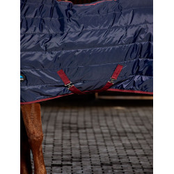 Weatherbeeta ComFiTec 210D Channel 100 g Stallkombidecke Marine / Burgunder