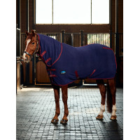 Weatherbeeta antistatische Fleece-Combo-Abschwitzdecke Marine / Burgunder