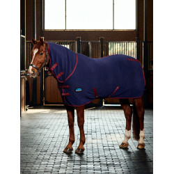 Weatherbeeta antistatische Fleece-Combo-Abschwitzdecke Marine / Burgunder