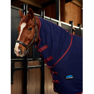 Weatherbeeta antistatische Fleece-Combo-Abschwitzdecke Marine / Burgunder Weatherbeeta antistatische Fleece-Combo-Abschwitzdecke Marine / Burgunder