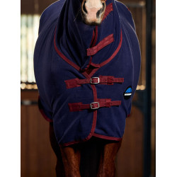 Weatherbeeta antistatische Fleece-Combo-Abschwitzdecke Marine / Burgunder Weatherbeeta antistatische Fleece-Combo-Abschwitzdecke Marine / Burgunder