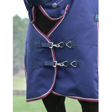 Weatherbeeta ComFiTec Essential Turnout 220g Combo-Decke Marine / Burgunder Marineblau