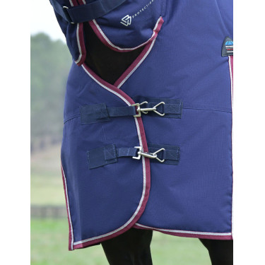 Weatherbeeta ComFiTec Essential Turnout 220g Combo-Decke Marine / Burgunder Marineblau