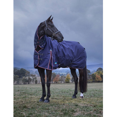 Weatherbeeta ComFiTec Essential Turnout 220g Combo-Decke Marine / Burgunder Marineblau