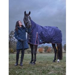 Weatherbeeta ComFiTec Essential Turnout 220g Combo-Decke Marine / Burgunder Marineblau