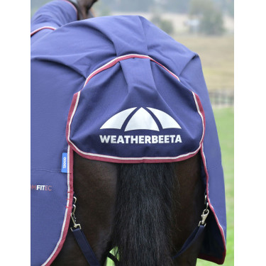 WeatherBeeta ComFiTec Essential Turnout 220 g Decke mit abnehmbarem Halsteil Marine / Burgunder WeatherBeeta ComFiTec Essential Turnout 220 g Decke mit abnehmbarem Halsteil Marine / Burgunder