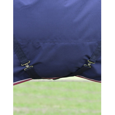 WeatherBeeta ComFiTec Essential Turnout 220 g Decke mit abnehmbarem Halsteil Marine / Burgunder WeatherBeeta ComFiTec Essential Turnout 220 g Decke mit abnehmbarem Halsteil Marine / Burgunder