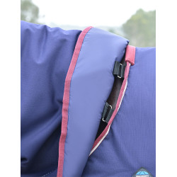WeatherBeeta ComFiTec Essential Turnout 220 g Decke mit abnehmbarem Halsteil Marine / Burgunder