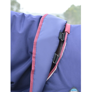 WeatherBeeta ComFiTec Essential Turnout 220 g Decke mit abnehmbarem Halsteil Marine / Burgunder WeatherBeeta ComFiTec Essential Turnout 220 g Decke mit abnehmbarem Halsteil Marine / Burgunder