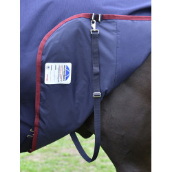 WeatherBeeta ComFiTec Essential Turnout 220 g Decke mit abnehmbarem Halsteil Marine / Burgunder