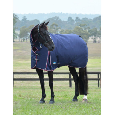 Weatherbeeta ComFiTec Essential Turnout 360g Combo-Decke Marine / Burgunder