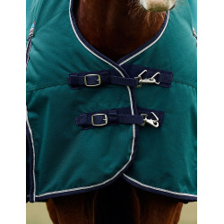 Weatherbeeta ComFiTec Plus Dynamic Regendecke 220 g mit hohem Hals Waldgrün / Marineblau Gr&uuml;n