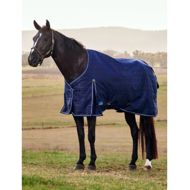 Weatherbeeta ComFiTec Prelim Turnout 220 g Decke Marineblauer Struktur-Plaid