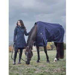 Weatherbeeta ComFiTec Prelim Turnout 220 g Decke Marineblauer Struktur-Plaid