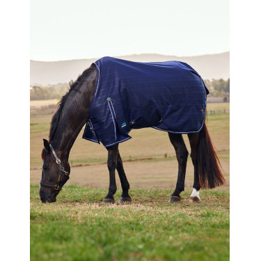 Weatherbeeta ComFiTec Prelim Turnout 220 g Decke Marineblauer Struktur-Plaid