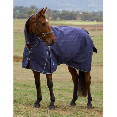 Weatherbeeta ComFiTec Prelim Turnout Combo 220 g Decke Marineblauer Struktur-Plaid