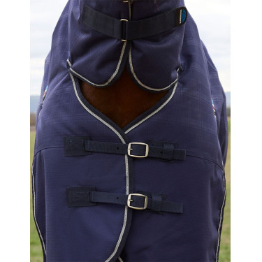 Weatherbeeta ComFiTec Prelim Turnout Combo 220 g Decke Marineblauer Struktur-Plaid