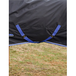 WeatherBeeta ComFiTec Tyro Turnout-Decke 220 g Schwarz / Kobaltblau