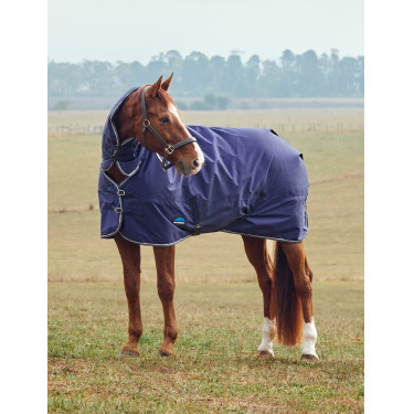 Weatherbeeta ComFiTec Tyro Turnout 220 g Combo-Decke für Pferde Marine / Anthrazit Marineblau