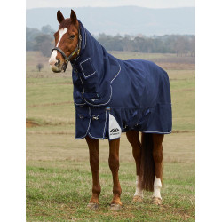 Weatherbeeta ComFiTec Ultra Turnout 220 g Decke mit abnehmbarem Halsteil Marine Marineblau