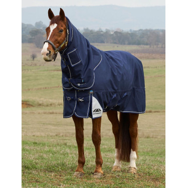 Weatherbeeta ComFiTec Ultra Turnout 220 g Decke mit abnehmbarem Halsteil Marine Marineblau
