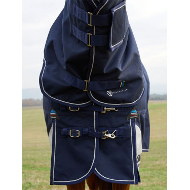 Weatherbeeta ComFiTec Ultra Turnout 220 g Decke mit abnehmbarem Halsteil Marine Marineblau