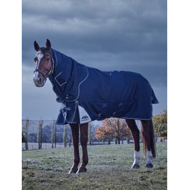Weatherbeeta ComFiTec Ultra Turnout 220 g Decke mit abnehmbarem Halsteil Marine Marineblau