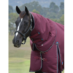 Halsdecke WeatherBeeta ComFiTec Essential Turnout 220 g Burgund / Marine