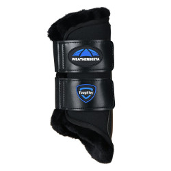 Weatherbeeta Tough-Tec Comfy Lammfell-Gamaschen Schwarz / schwarz