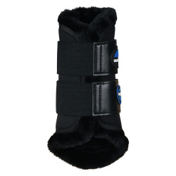 Weatherbeeta Tough-Tec Comfy Lammfell-Gamaschen Schwarz / schwarz