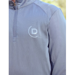 Kinder-Langarm-Reitoberteil Dublin, atmungsaktiv Blauer Nebel Kinder-Langarm-Reitoberteil Dublin, atmungsaktiv Blauer Nebel