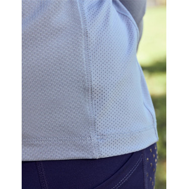 Kinder-Langarm-Reitoberteil Dublin, atmungsaktiv Blauer Nebel Kinder-Langarm-Reitoberteil Dublin, atmungsaktiv Blauer Nebel