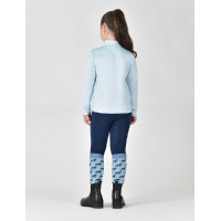 Kinder-Langarm-Reitoberteil Dublin, atmungsaktiv Himmelblau