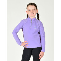 Dublin Langarmshirt mit Einsatz, Kinder, Sadie Paisley Violett / Kaiserliches Violett