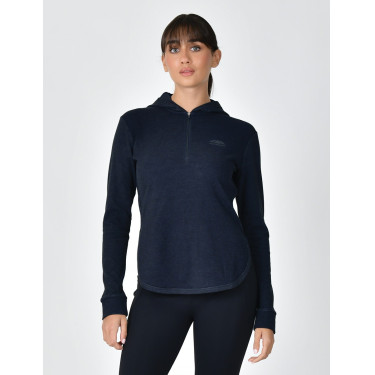 Damen-Hoodie WeatherBeeta London Layer mit langen Ärmeln Dunkelmarine meliert