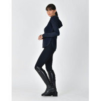 Damen-Hoodie WeatherBeeta London Layer mit langen Ärmeln Dunkelmarine meliert