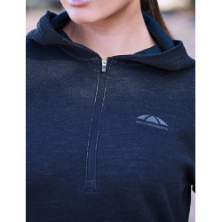 Damen-Hoodie WeatherBeeta London Layer mit langen Ärmeln Dunkelmarine meliert